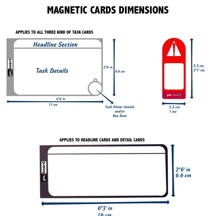 Magnetic Cards for Family Kanban Board
