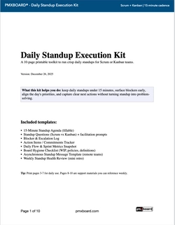 Daily Standup Execution Kit - Free PDF