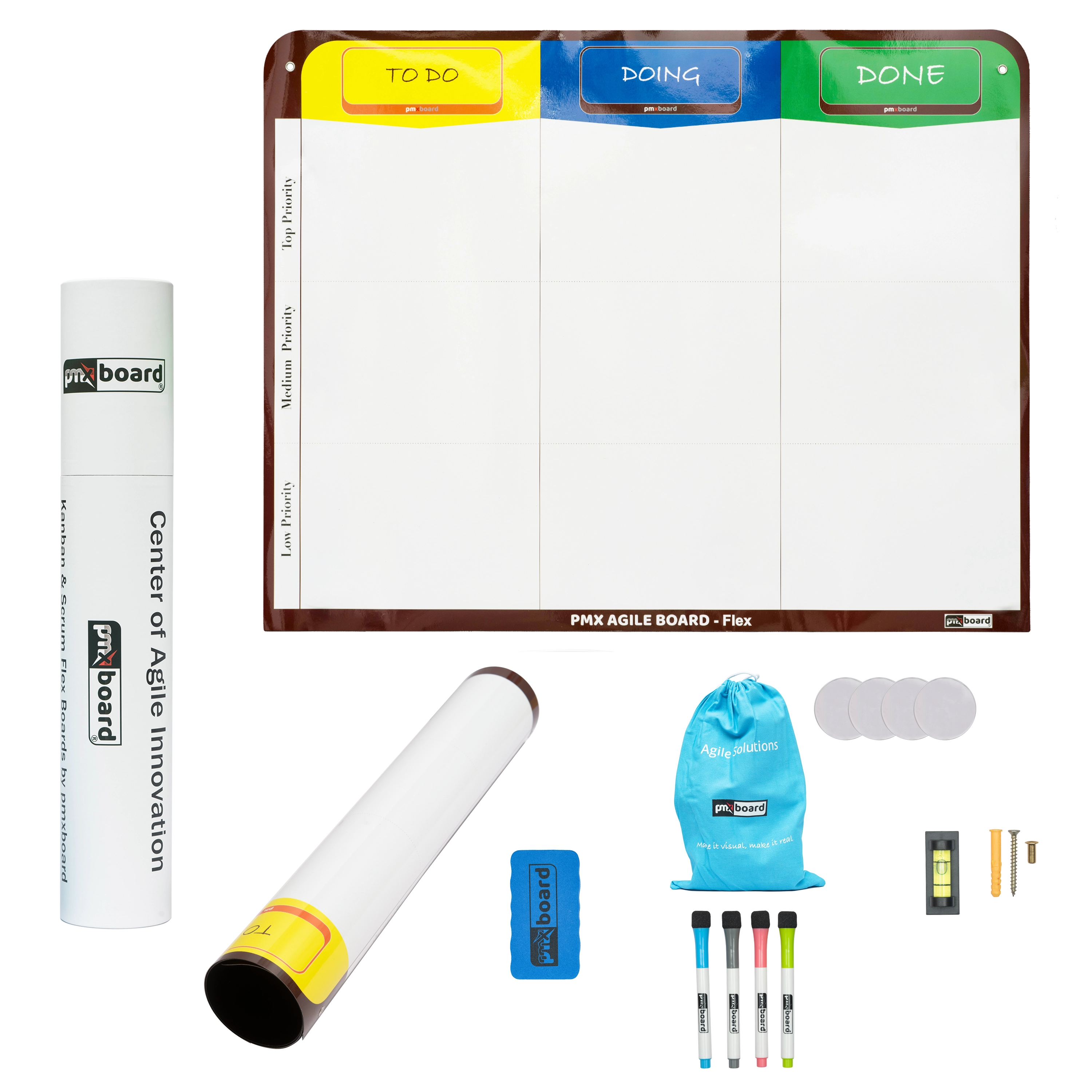 Magnetic Kanban Board Flex - 3-, 4-, and 6-Columns | Thin & Flexible39:78