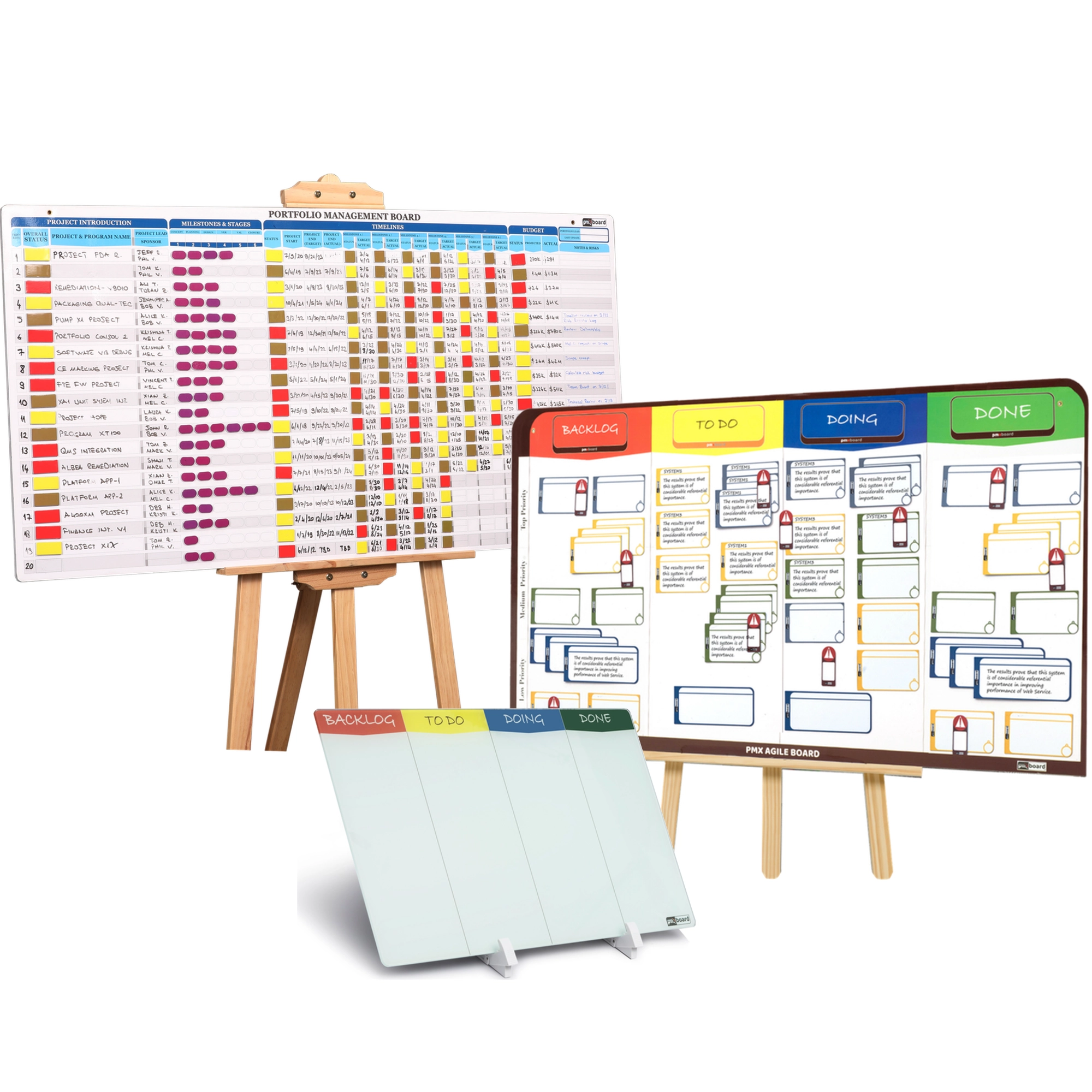 Boards of  3枚まとめ売り 3-in-1 Project Management Board Set XXL | Portfolio + Agile +