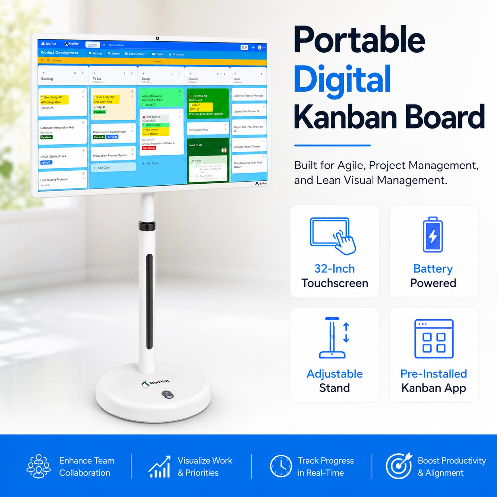 bixplat-portable-32-inch-digital-kanban-touchscreen-board.webp